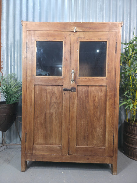 Vintage Reclaimed Indian Freestanding Kitchen Bathroom Drinks Display Cabinet