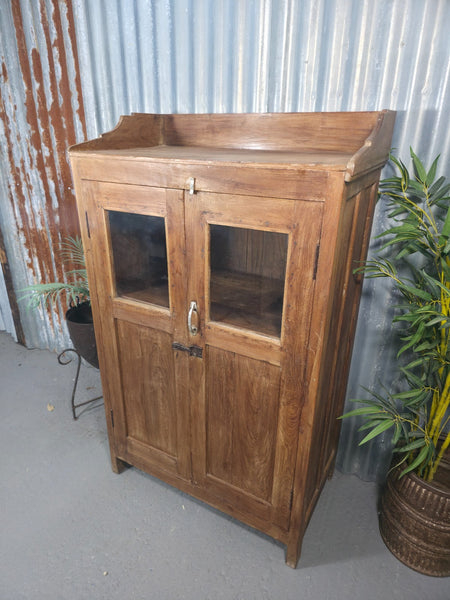 Vintage Reclaimed Indian Freestanding Kitchen Bathroom Drinks Display Cabinet