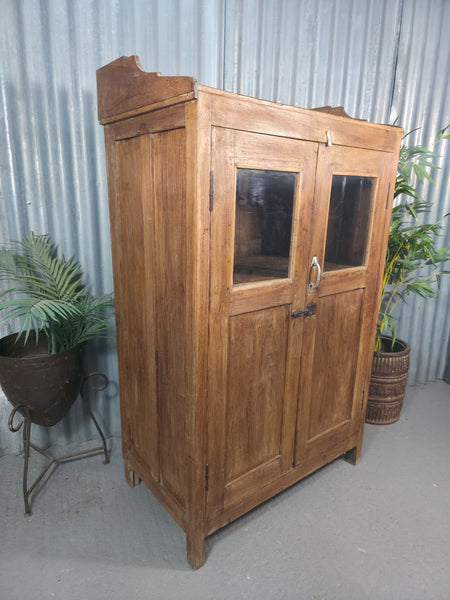 Vintage Reclaimed Indian Freestanding Kitchen Bathroom Drinks Display Cabinet