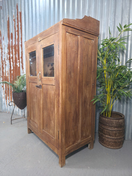 Vintage Reclaimed Indian Freestanding Kitchen Bathroom Drinks Display Cabinet