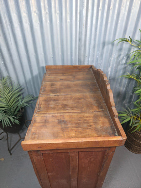 Vintage Indian Colonial Teak Wooden Hallway Kitchen Bathroom Cupboard
