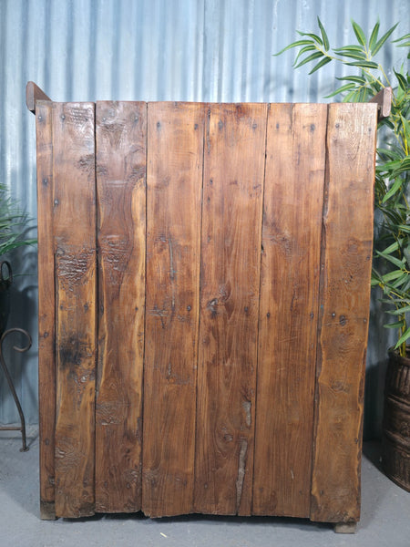 Vintage Indian Colonial Teak Wooden Hallway Kitchen Bathroom Cupboard