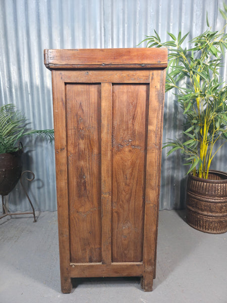 Vintage Indian Colonial Teak Wooden Hallway Kitchen Bathroom Cupboard