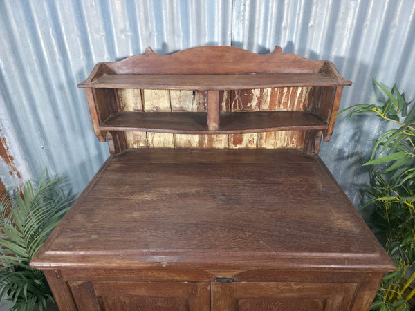 Vintage Indian Colonial Teak Wooden Hallway Kitchen Bathroom Cupboard