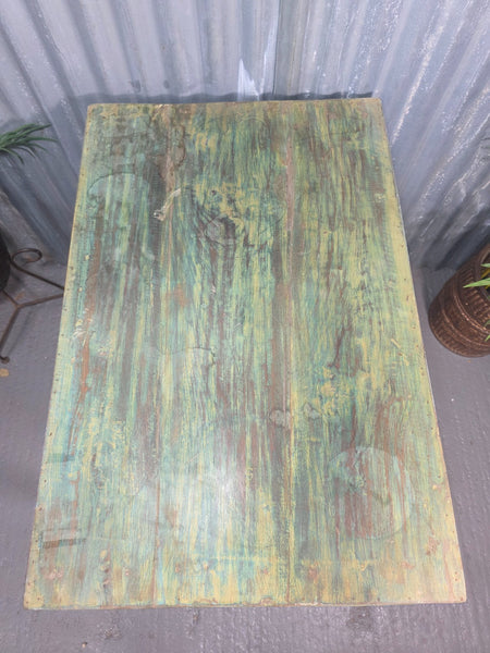 Vintage Rustic Indian Solid Wooden Desk Console Hallway Kitchen Island Table