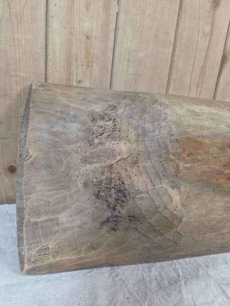 Vintage Antique primitive Rustic Hand Carved Hungarian Wooden Dough Bowl Trough