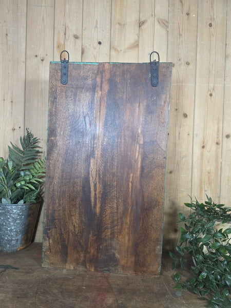 Vintage Indian Wooden Glazed Display Bathroom Kitchen Herb Spice Wall Cabinet