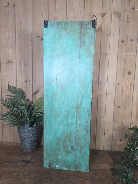 Vintage Indian Wooden Glazed Display Bathroom Kitchen Herb Spice Wall Cabinet