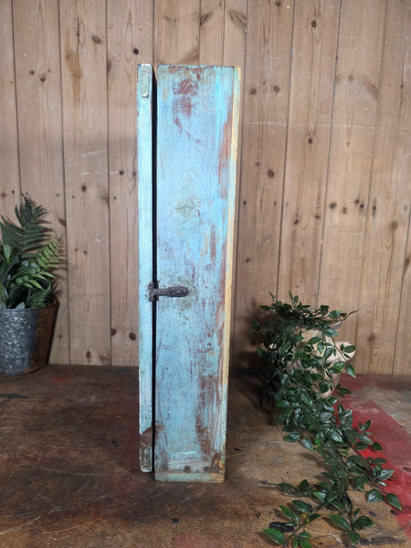 Vintage Indian Wooden Glazed Display Bathroom Kitchen Herb Spice Wall Cabinet