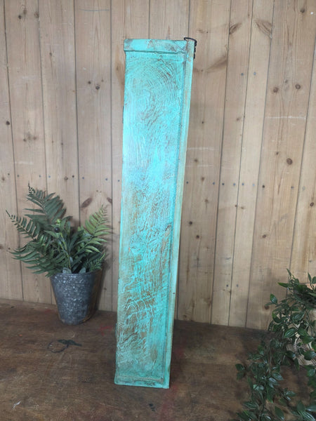 Vintage Indian Wooden Glazed Display Bathroom Kitchen Herb Spice Wall Cabinet