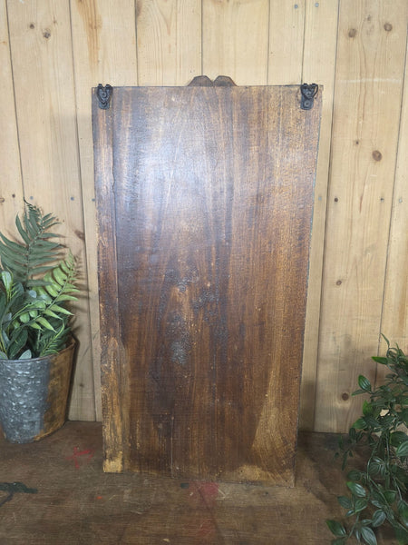 Vintage Indian Wooden Glazed Display Bathroom Kitchen Herb Spice Wall Cabinet