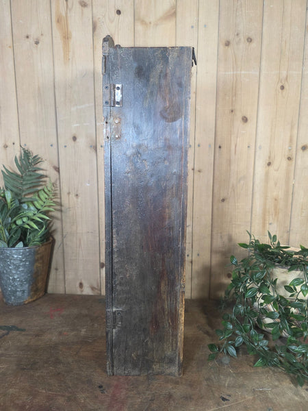 Vintage Indian Wooden Glazed Display Bathroom Kitchen Herb Spice Wall Cabinet