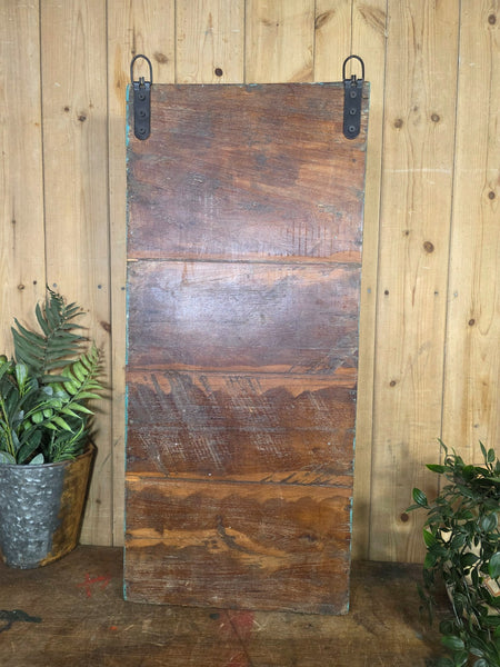 Vintage Indian Wooden Glazed Display Bathroom Kitchen Herb Spice Wall Cabinet
