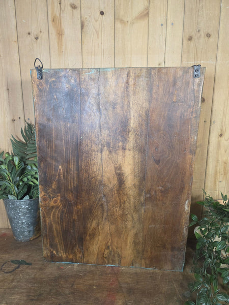 Vintage Indian Wooden Glazed Display Bathroom Kitchen Herb Spice Wall Cabinet