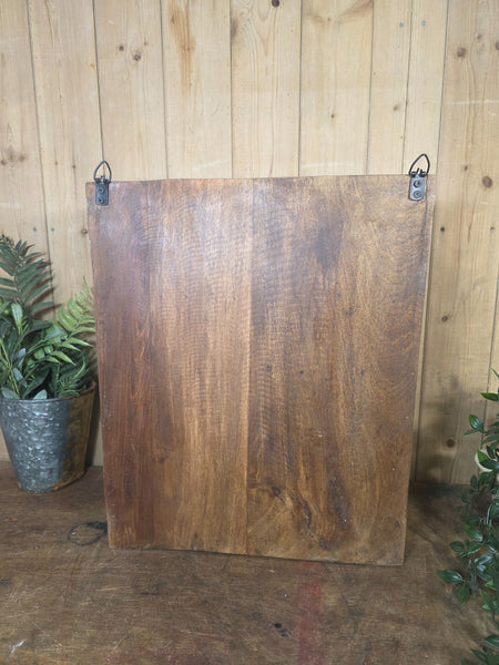 Vintage Indian Wooden Glazed Display Bathroom Kitchen Herb Spice Wall Cabinet