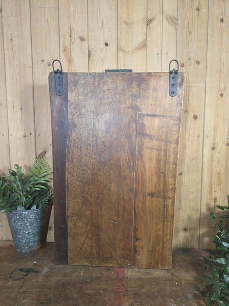 Vintage Indian Wooden Glazed Display Bathroom Kitchen Herb Spice Wall Cabinet