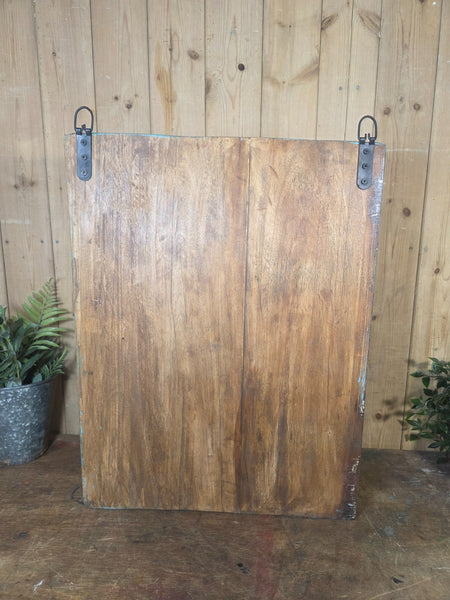 Vintage Indian Wooden Glazed Display Bathroom Kitchen Herb Spice Wall Cabinet