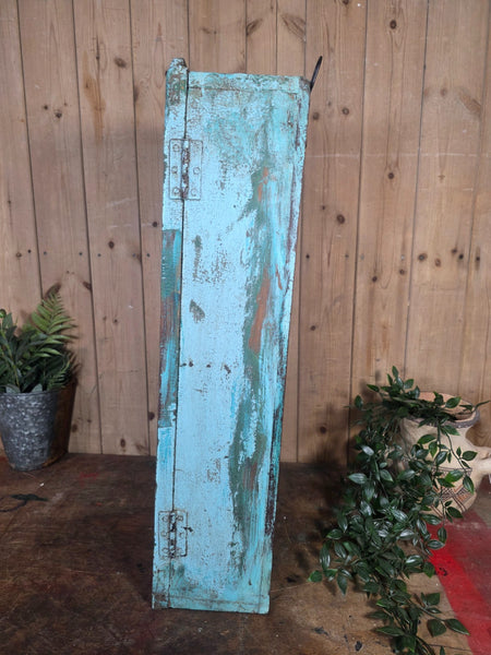 Vintage Indian Wooden Glazed Display Bathroom Kitchen Herb Spice Wall Cabinet