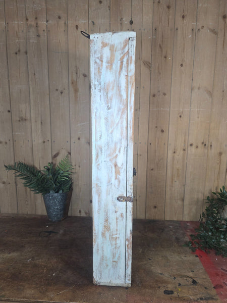 Vintage Indian Wooden Glazed Display Bathroom Kitchen Herb Spice Wall Cabinet