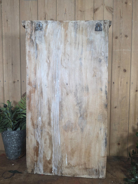 Vintage Indian Wooden Glazed Display Bathroom Kitchen Herb Spice Wall Cabinet