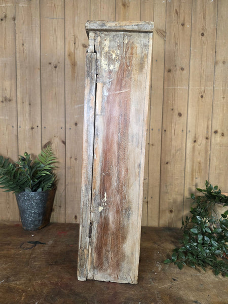 Vintage Indian Wooden Glazed Display Bathroom Kitchen Herb Spice Wall Cabinet