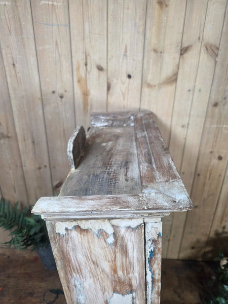 Vintage Indian Wooden Glazed Display Bathroom Kitchen Herb Spice Wall Cabinet
