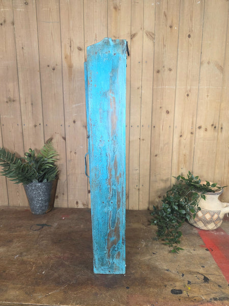 Vintage Indian Wooden Glazed Display Bathroom Kitchen Herb Spice Wall Cabinet