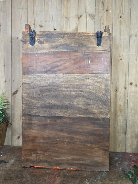 Vintage Indian Wooden Glazed Display Bathroom Kitchen Herb Spice Wall Cabinet