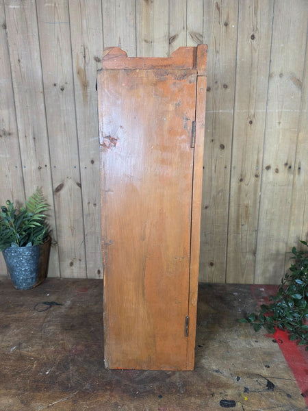 Vintage Indian Wooden Glazed Display Bathroom Kitchen Herb Spice Wall Cabinet