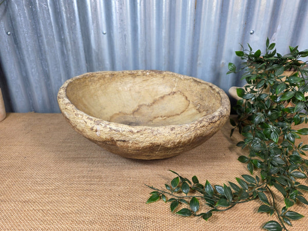 Vintage Rustic Wabi Sabi Paper Mache Bowl Dish