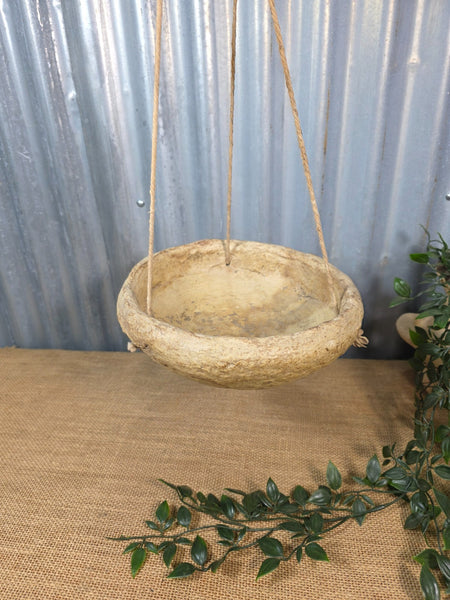 Vintage Rustic Wabi Sabi Paper Mache Bowl Dish