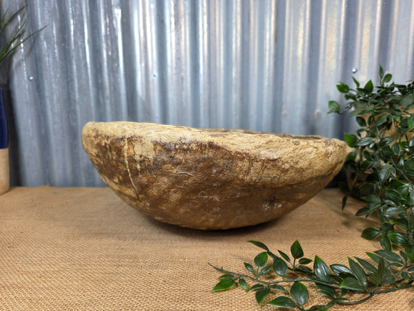 Vintage Rustic Wabi Sabi Paper Mache Bowl Dish