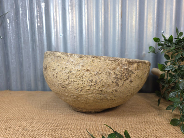 Vintage Rustic Wabi Sabi Paper Mache Bowl Dish