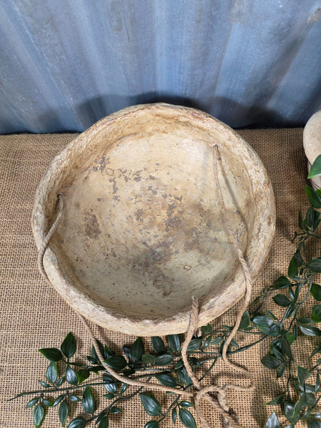 Vintage Rustic Wabi Sabi Paper Mache Bowl Dish