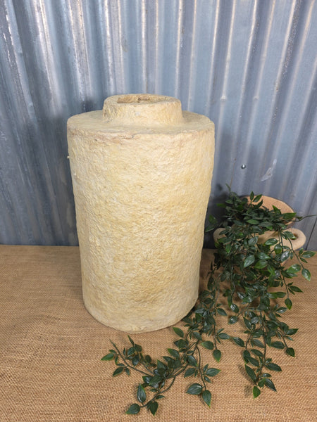 Vintage Rustic Wabi Sabi Paper Mache Dry Flower Vase