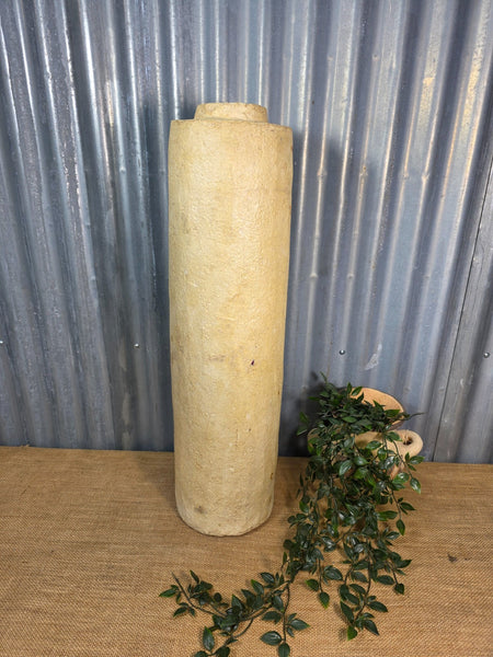 Vintage Rustic Wabi Sabi Paper Mache Dry Flower Vase