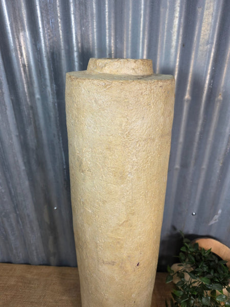Vintage Rustic Wabi Sabi Paper Mache Dry Flower Vase