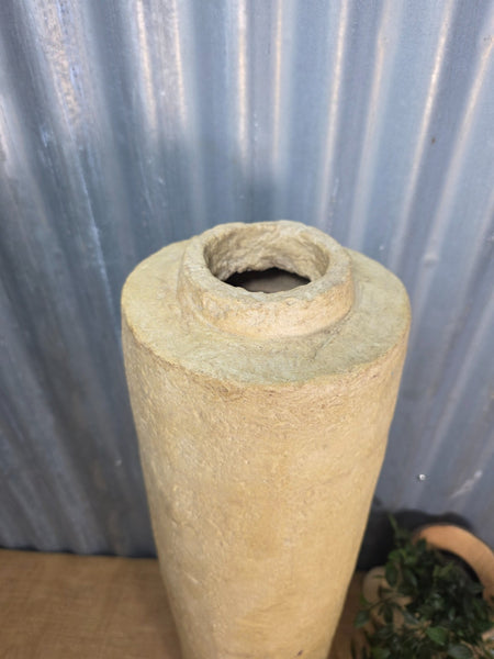 Vintage Rustic Wabi Sabi Paper Mache Dry Flower Vase