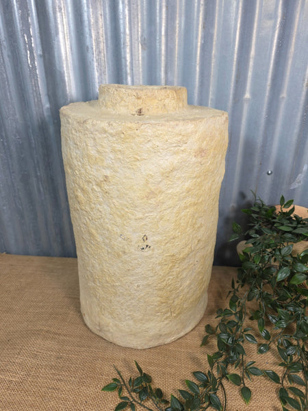 Vintage Rustic Wabi Sabi Paper Mache Dry Flower Vase