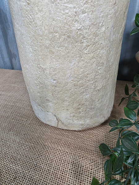 Vintage Rustic Wabi Sabi Paper Mache Dry Flower Vase