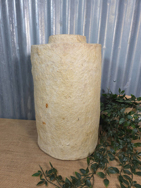 Vintage Rustic Wabi Sabi Paper Mache Dry Flower Vase