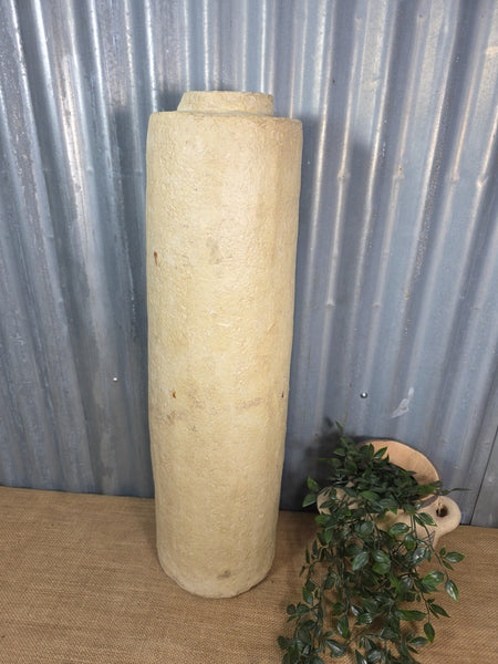 Vintage Rustic Wabi Sabi Paper Mache Dry Flower Vase