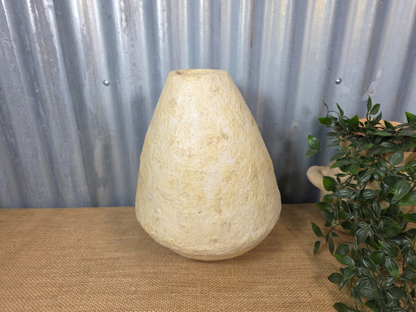 Vintage Rustic Wabi Sabi Paper Mache Dry Flower Vase