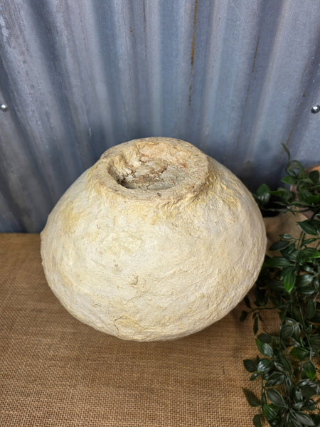 Vintage Rustic Wabi Sabi Paper Mache Dry Flower Vase