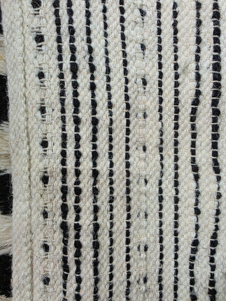 Large Hand Made Bohemian Boho Moroccan Berber Style 4ft  6ft Wool And Cotton Rug