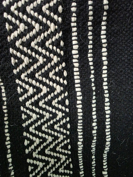 Large Hand Made Bohemian Boho Moroccan Berber Style 4ft  6ft Wool And Cotton Rug
