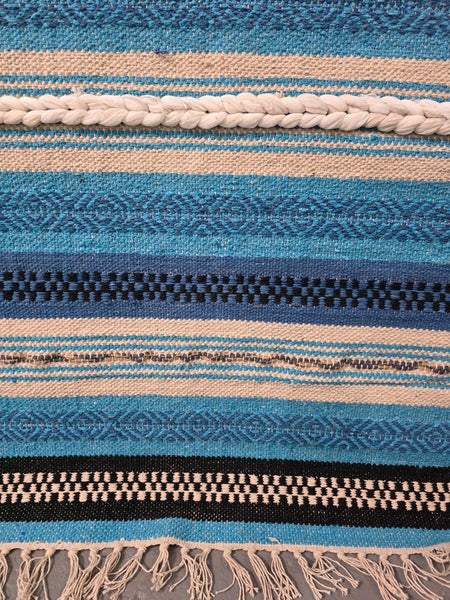 Large Hand Made Bohemian Boho Moroccan Berber Style 4ft  6ft Wool And Cotton Rug