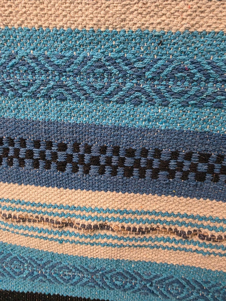 Large Hand Made Bohemian Boho Moroccan Berber Style 4ft  6ft Wool And Cotton Rug