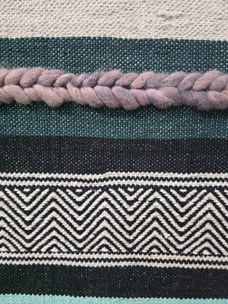 Large Hand Made Bohemian Boho Moroccan Berber Style 4ft  6ft Wool And Cotton Rug