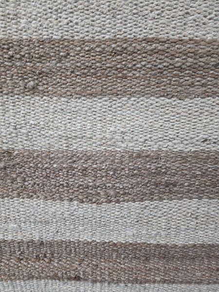 Large 6ft x 4ft Hand Woven Striped Jute Rug